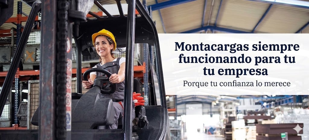 Operadora de montacargas en almacén industrial en Monterrey — MM Montacargas